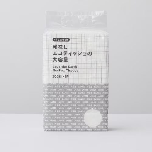 382円／くらしWelcia 箱なしエコティシュの大容量(200組×6P)