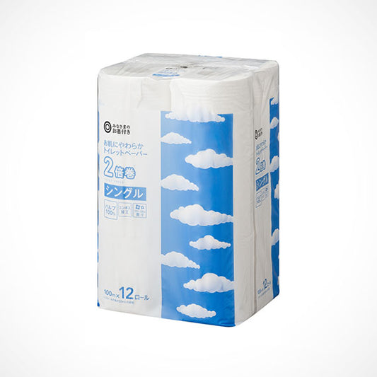 746円／みなさまのお墨付き お肌にやわらかトイレットペーパー 2倍巻　シングル 100m×12
