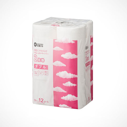 746円／みなさまのお墨付き お肌にやわらかトイレットペーパー 2倍巻　ダブル 50m×12