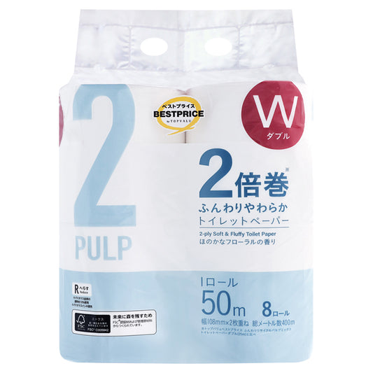 514円/ふんわりやわらかロングトイレットペーパーダブル 8ロール