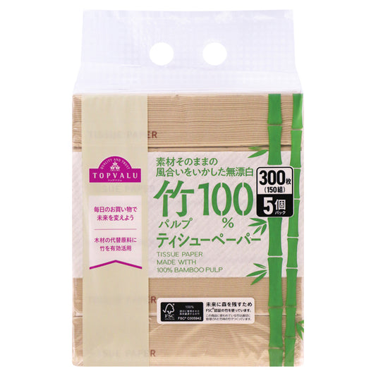 217円／竹パルプ100%ティシューペーパー