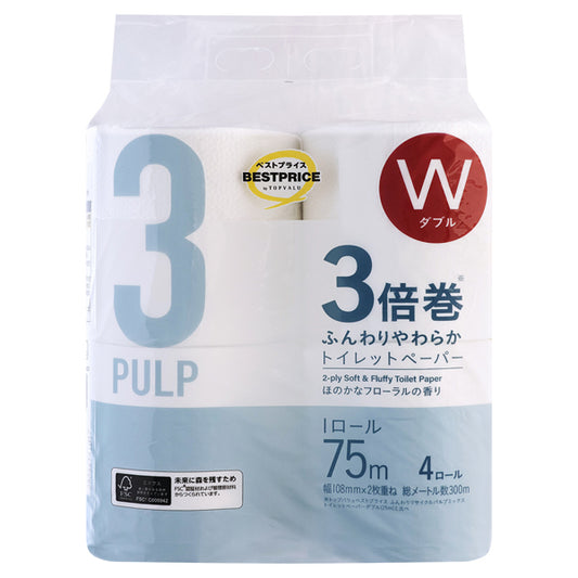 437円／ふんわりやわらかトイレットペーパー 3倍巻