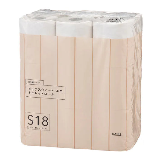 598円/カインズ ピュアスウィートエコ トイレットロール 18ロール シングル