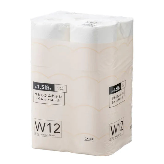 748円/CAINZ やわらかふわふわトイレットロール 1.5倍巻 12ロール ダブル