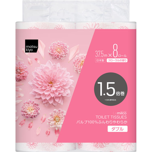 437円/matsukiyo ラ・ミルコトイレットプリント 8RW 37.5m