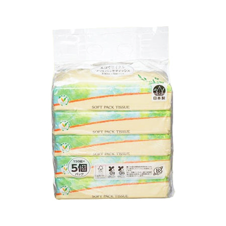 273円/Vマーク Natudays エコリサイクルSPティシュ 150組×5パック