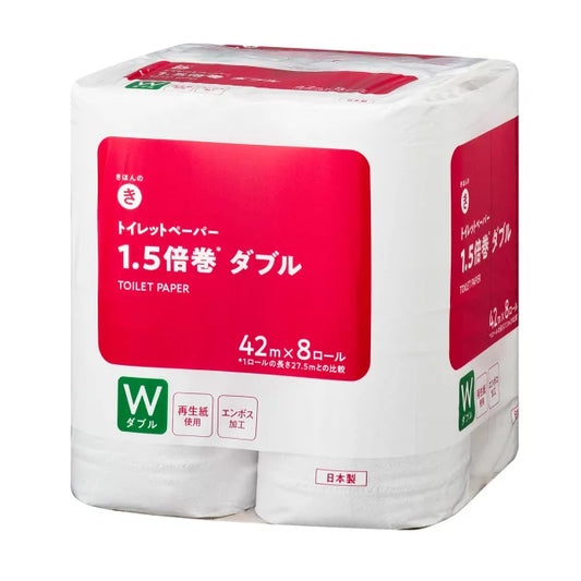 361円／きほんのき トイレットペーパー 1.5倍巻 ダブル